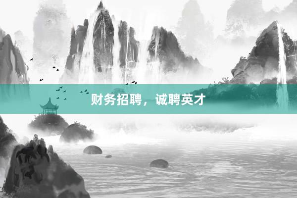 财务招聘，诚聘英才