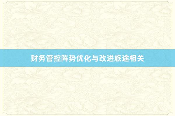 财务管控阵势优化与改进旅途相关